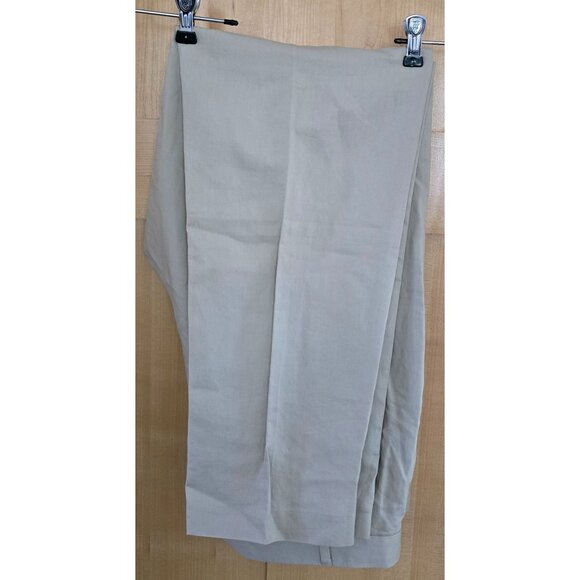 Claiborne Mens Sand Flat Front Pants 36x32 Linen/Cotton Blend golf garden party - Picture 3 of 8